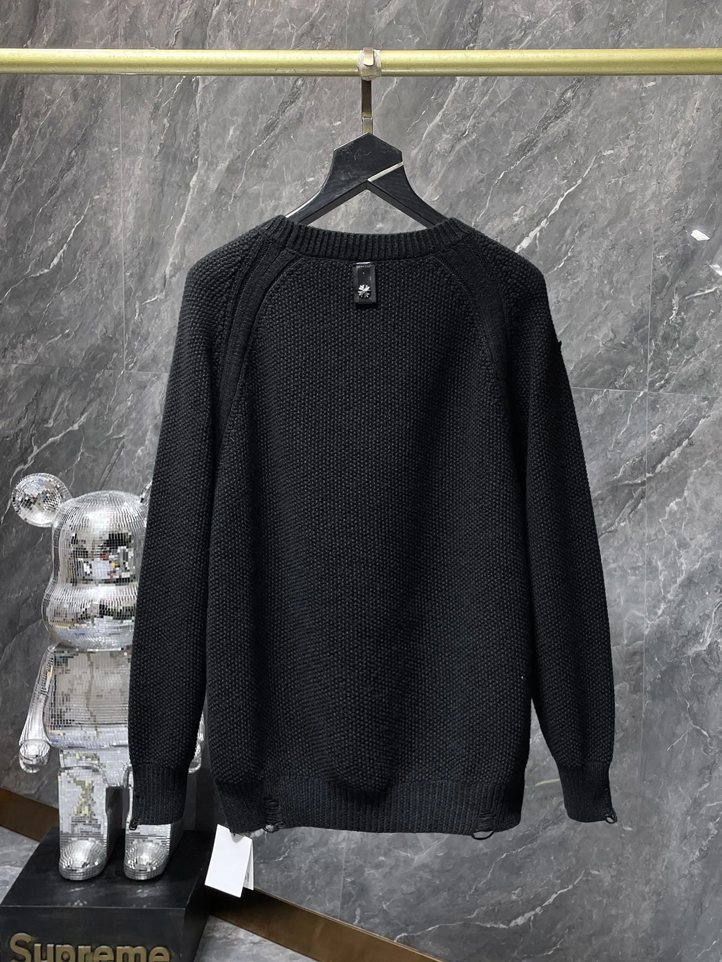 P236 Chrome Hearts 🍁Autumn and winter sweater series🍁 Cross metal➕hole treatment Selected high-quality wool blended knitted fabric Non-common version on the market Recommended colors: black gray white